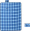 vidaXL - Picknickkleed - opvouwbaar - geruit - 200x150 - cm - fluweel - blauw