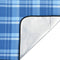 vidaXL - Picknickkleed - opvouwbaar - geruit - 200x150 - cm - fluweel - blauw