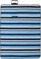 vidaXL - Picknickkleed - opvouwbaar - gestreept - 200x150 - cm - fluweel - blauw - wit