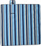 vidaXL - Picknickkleed - opvouwbaar - gestreept - 200x200 - cm - fluweel - blauw - wit