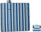 vidaXL - Picknickkleed - opvouwbaar - gestreept - 200x200 - cm - fluweel - blauw - wit