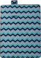 vidaXL - Picknickkleed - opvouwbaar - golven - 200x150 - cm - fluweel - blauw