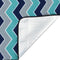 vidaXL - Picknickkleed - opvouwbaar - golven - 200x150 - cm - fluweel - blauw