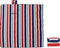 vidaXL - Picknickkleed - opvouwbaar - strepen - 200x200 - cm - fluweel - blauw - rood