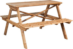 vidaXL - Picknicktafel - 115x115x81 - cm - bamboe