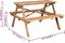 vidaXL - Picknicktafel - 115x115x81 - cm - bamboe