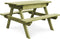 vidaXL - Picknicktafel - met - banken - 90x90x58 - cm - geïmpregneerd - grenenhout