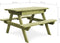 vidaXL - Picknicktafel - met - banken - 90x90x58 - cm - geïmpregneerd - grenenhout