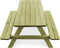vidaXL - Picknicktafel - met - banken - 90x90x58 - cm - geïmpregneerd - grenenhout