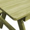vidaXL - Picknicktafel - met - banken - 90x90x58 - cm - geïmpregneerd - grenenhout