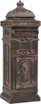 vidaXL - Pilaar - brievenbus - vintage - stijl - roestbestendig - aluminium - brons