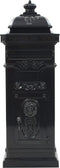 vidaXL - Pilaar - brievenbus - vintage - stijl - roestbestendig - aluminium - zwart