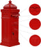 vidaXL - Pilaar - brievenbus - vintage - stijl - roestbestendig - aluminium - rood