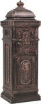 vidaXL - Pilaar - brievenbus - vintage - stijl - roestbestendig - aluminium - brons