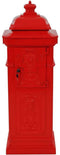 vidaXL - Pilaar - brievenbus - vintage - stijl - roestbestendig - aluminium - rood