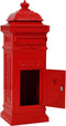 vidaXL - Pilaar - brievenbus - vintage - stijl - roestbestendig - aluminium - rood