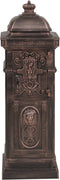 vidaXL - Pilaar - brievenbus - vintage - stijl - roestbestendig - aluminium - brons