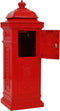 vidaXL - Pilaar - brievenbus - vintage - stijl - roestbestendig - aluminium - rood
