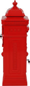 vidaXL - Pilaar - brievenbus - vintage - stijl - roestbestendig - aluminium - rood