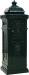 vidaXL - Pilaar - brievenbus - vintage - stijl - roestbestendig - aluminium - groen