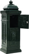 vidaXL - Pilaar - brievenbus - vintage - stijl - roestbestendig - aluminium - groen