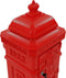 vidaXL - Pilaar - brievenbus - vintage - stijl - roestbestendig - aluminium - rood