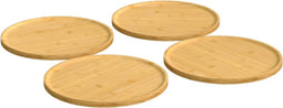 vidaXL - Pizzaborden - 4 - st - Ø32x1,5 - cm - bamboe