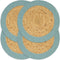 vidaXL - Placemats - 4 - st - 38 - cm - jute - en - katoen - natuurlijk - en - groen