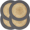 vidaXL - Placemats - 4 - st - 38 - cm - jute - en - katoen - natuurlijk - en - antraciet