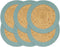 vidaXL - Placemats - 4 - st - 38 - cm - jute - en - katoen - natuurlijk - en - zwart