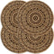 vidaXL - Placemats - 4 - st - rond - 38 - cm - jute - donkerbruin
