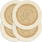 vidaXL - Placemats - 4 - st - rond - 38 - cm - jute - en - katoen - natuurlijk