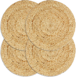 vidaXL - Placemats - 4 - st - rond - 38 - cm - jute - natuurlijk