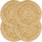 vidaXL - Placemats - 4 - st - rond - 38 - cm - jute - natuurlijk