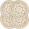 vidaXL - Placemats - 4 - st - rond - 38 - cm - jute - wit