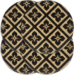 vidaXL-Placemats-4-st-rond-38-cm-jute-zwart