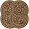 vidaXL - Placemats - 4 - st - rond - 38 - cm - katoen - effen - grijs