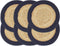 vidaXL - Placemats - 6 - st - 38 - cm - jute - en - katoen - natuurlijk - en - marineblauw