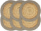 vidaXL - Placemats - 6 - st - rond - 38 - cm - jute - donkerblauw