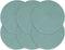 vidaXL - Placemats - 6 - st - rond - 38 - cm - katoen - effen - donkergrijs