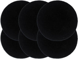 vidaXL - Placemats - 6 - st - rond - 38 - cm - katoen - effen - zwart