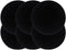 vidaXL - Placemats - 6 - st - rond - 38 - cm - katoen - effen - zwart