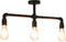 vidaXL Plafondlamp 3xE27 zwart