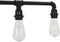 vidaXL Plafondlamp 3xE27 zwart