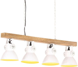 vidaXL Plafondlamp industrieel E27 mangohout wit