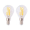 vidaXL Plafondlamp met 2 filament LED-lampen 8 W