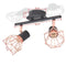 vidaXL Plafondlamp met 2 spotlights E14 zwart en koper