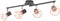 vidaXL Plafondlamp met 4 spotlights E14 zwart en koper