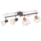 vidaXL Plafondlamp met 4 spotlights E14 zwart en koper
