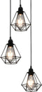 vidaXL Plafondlamp met diamantvorm 3xE27 zwart